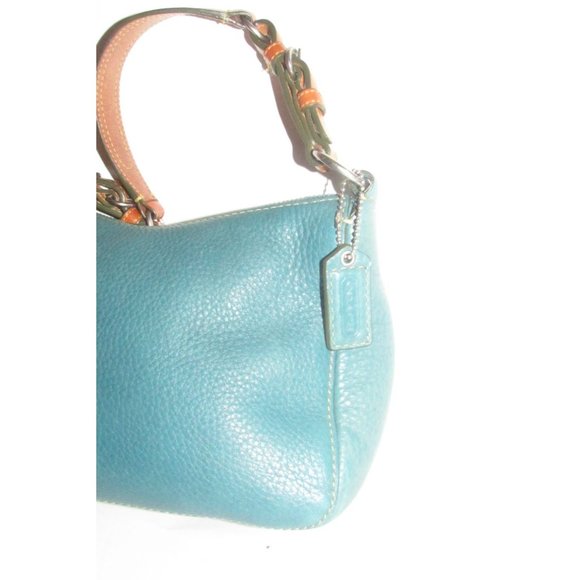 Coach 'Chelsea' Hobo Teal Buttery Soft Leather Chrome Accents - Picture 12 of 16
